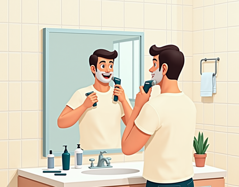 피부에 편안한 전기면도기 사용법의 기술