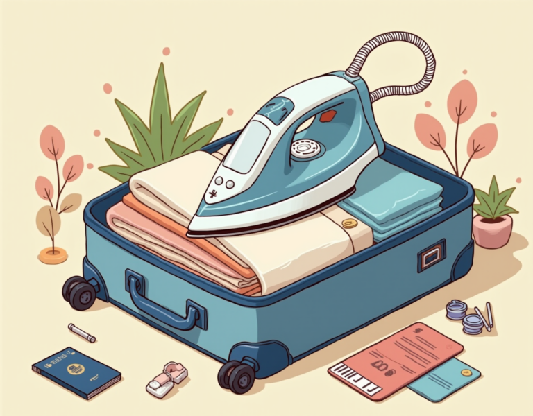 구김 걱정 없는 여행 준비하세요! 휴대용 다리미로 해결 😉